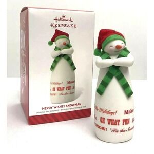 Hallmark Keepsake Merry Wishes Snowman 2014 Limited Edition Ornament